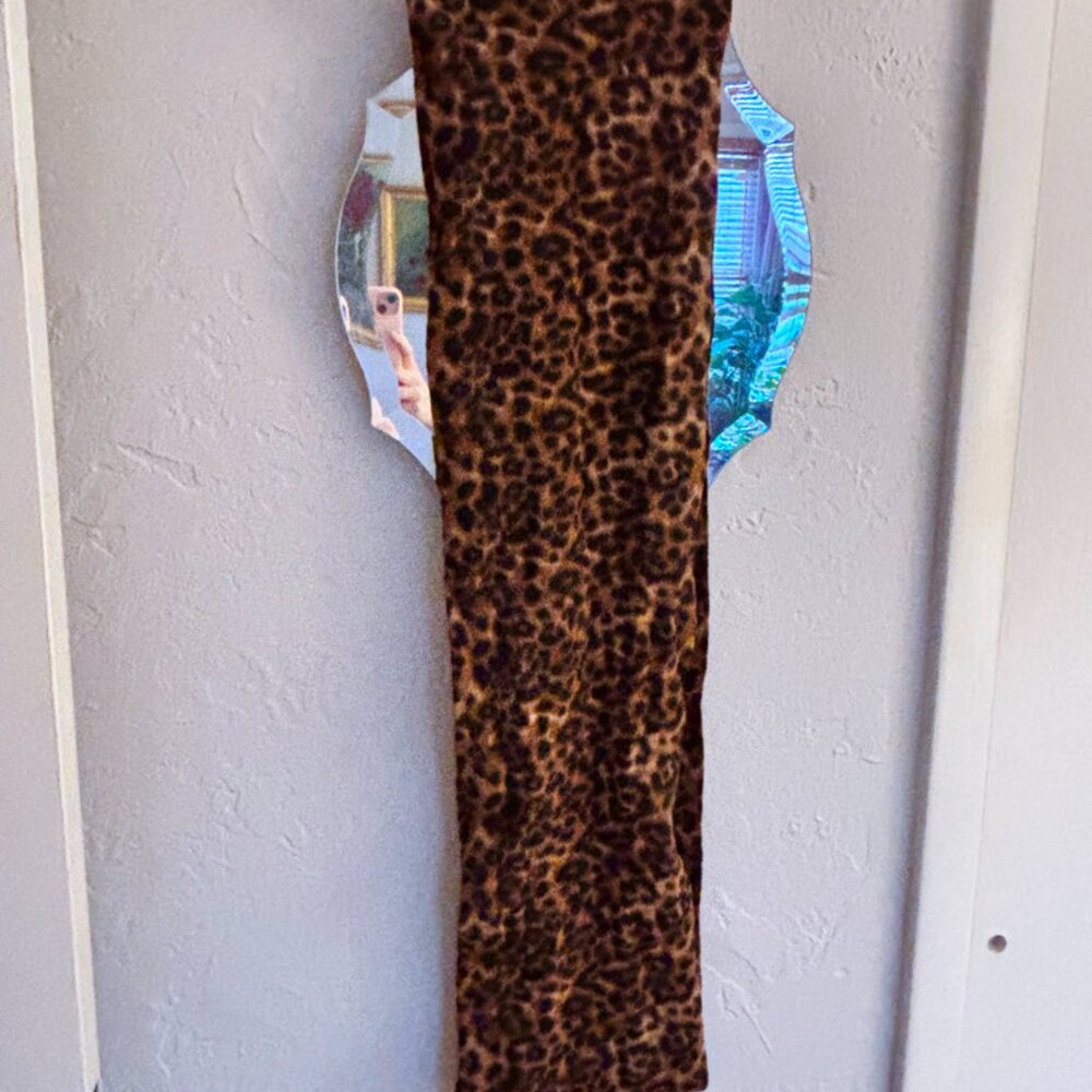 Unisex Flannel Leopard Infinity Scarf - 34" Long, 8" Wide